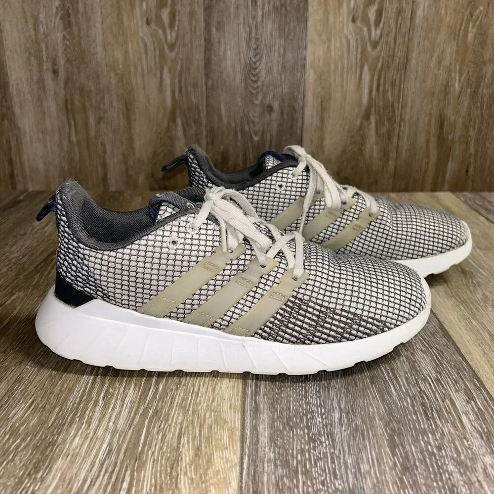 Adidas Men's US Size 7 Questar Flow K White Gray Running Sneaker Shoes